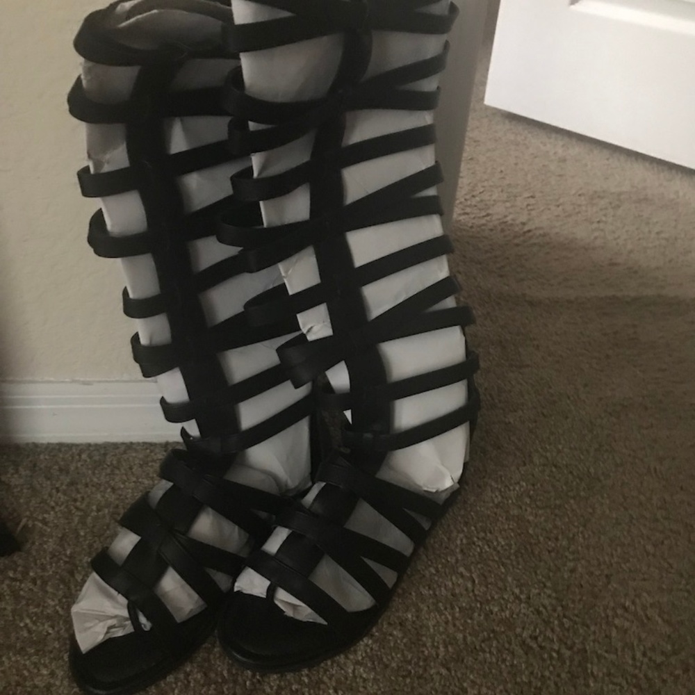 Tall Knee Gladiator Sandals